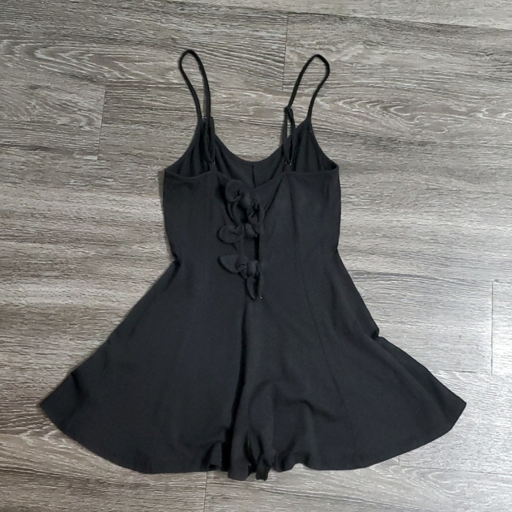 Kimchi Blue black bow tie romper